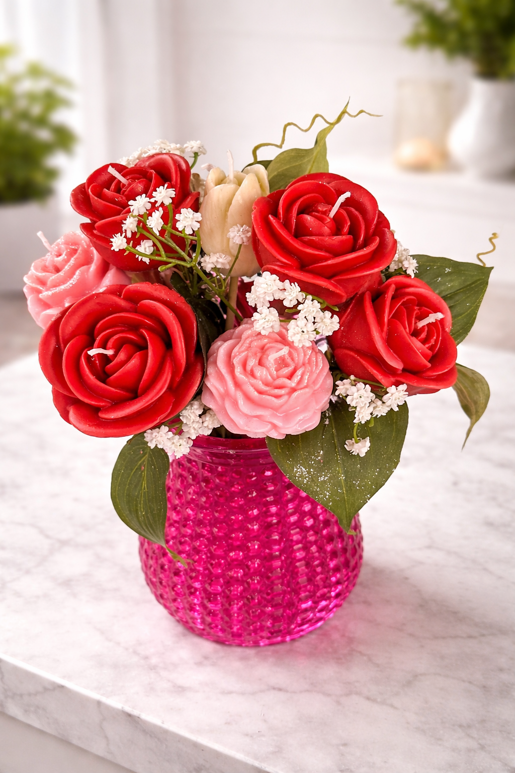 Romance in Bloom Candle Bouquet
