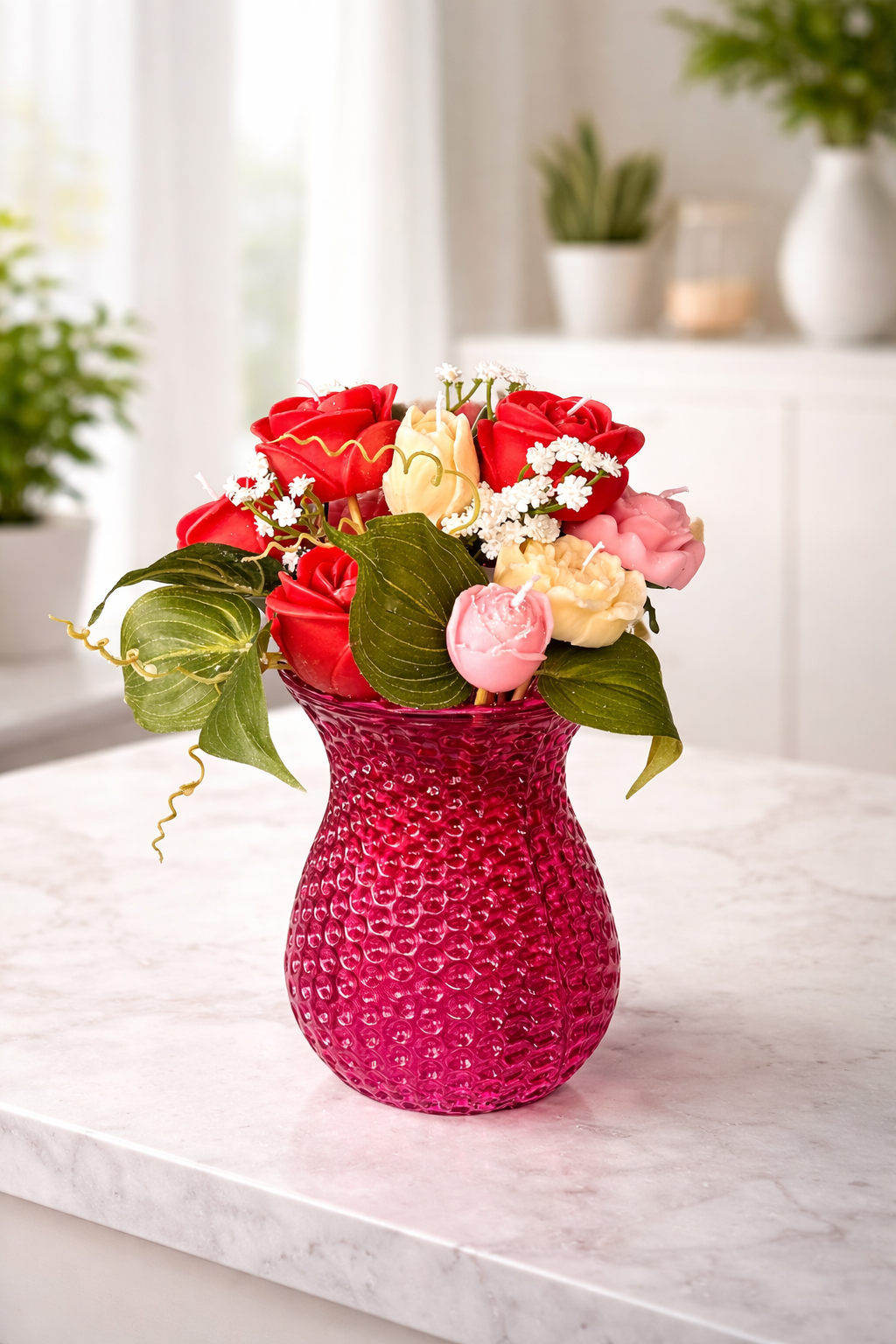 Romance in Bloom Candle Bouquet