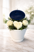 Penn State White Rose Candle Bouquet